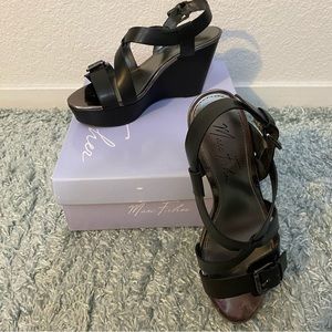 Marc Fisher Heels Wedges - Black